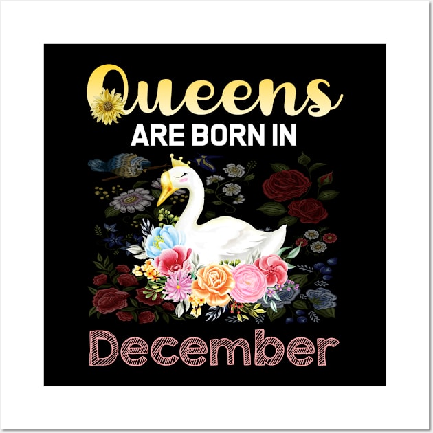 Queen Swan December Wall Art by symptomovertake